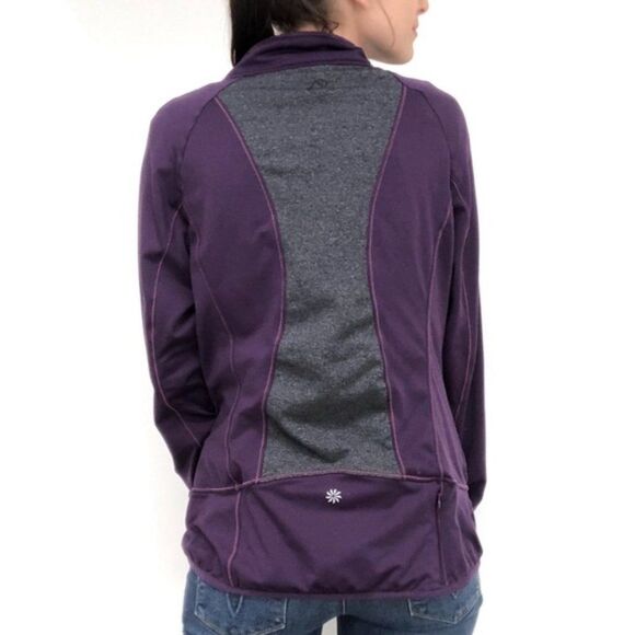 Athleta Prevail Running Jacket Ruffle Reflective Size Small - Picture 3 of 6